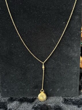 Gold Lariat Pendant Necklace - Women Jewelry